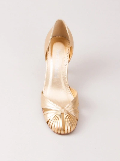 Sarah Chofakian Round-toe Pumps In Metallic