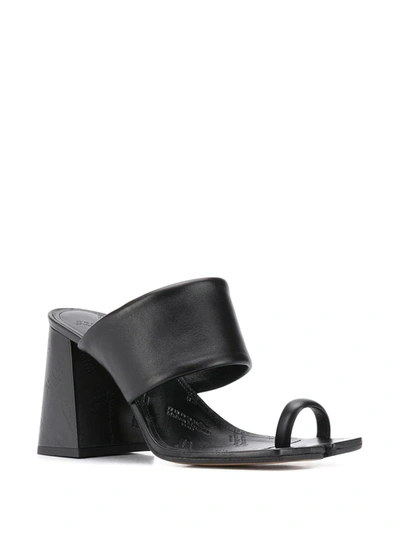Shop Maison Margiela Tabi Mid-heel Sandals In Black