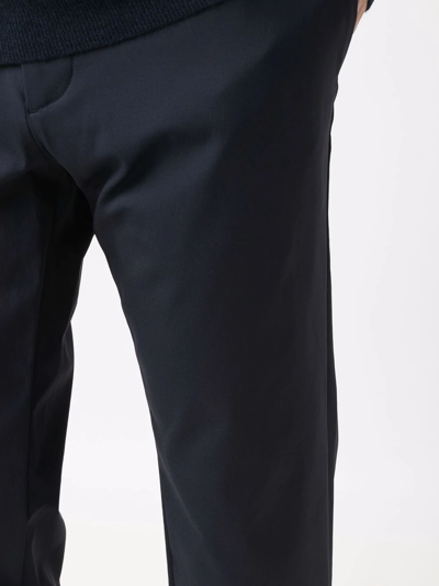 Theory Mid-rise Tapered Trousers In Blau