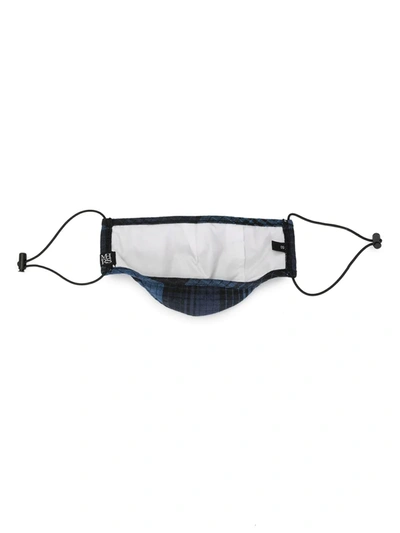 Mostly Heard Rarely Seen Check Print Face Mask In Black