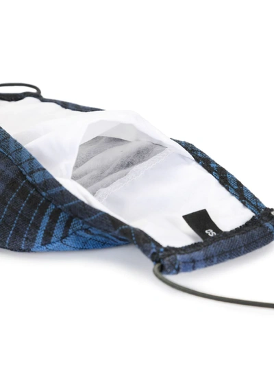 Mostly Heard Rarely Seen Check Print Face Mask In Black