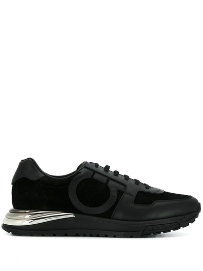 Shop Ferragamo Brooklyn Sneakers In Black