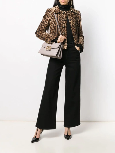 Shop Dolce & Gabbana Dolce Leopard-print Wool Jacket In Brown