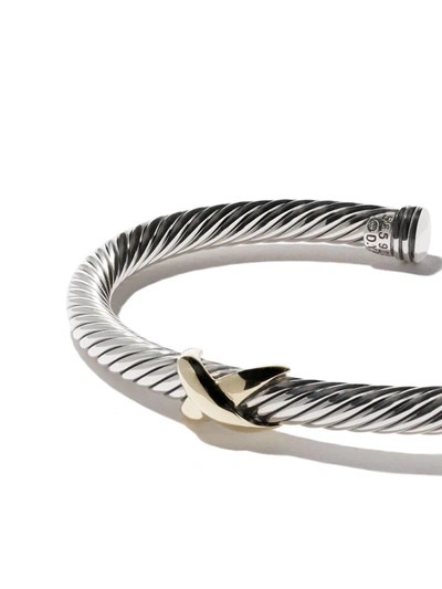 Shop David Yurman 14kt Yellow Gold And Sterling Silver X Station Bracelet In S4