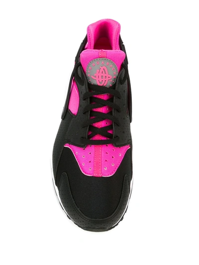Shop Nike Air Huarache Run Sneakers In Black