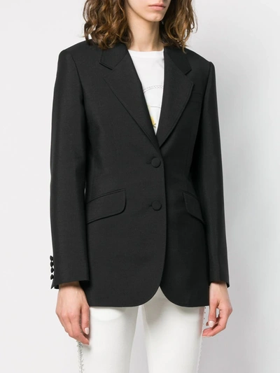 Shop Miu Miu Fitted Blazer In Black