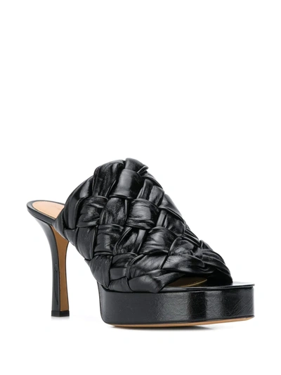 Shop Bottega Veneta Intrecciato Weave Sandals In Black