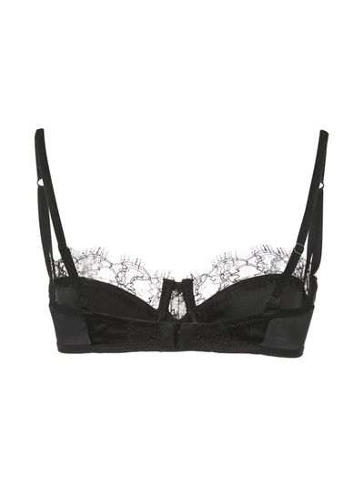 Shop Kiki De Montparnasse Lace Inset Silk Balconette Bra In Black