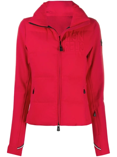 Shop Moncler Zip-up Padded Jacket In Red