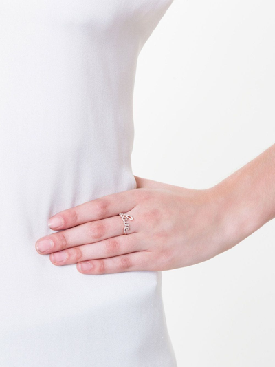 Rosa De La Cruz Diamond Love Ring In White