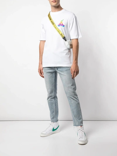 Shop Palace Jobsworth Logo-print T-shirt In White