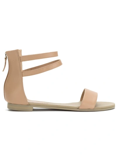 Shop Studio Chofakian Strappy Flat Sandals In Neutrals