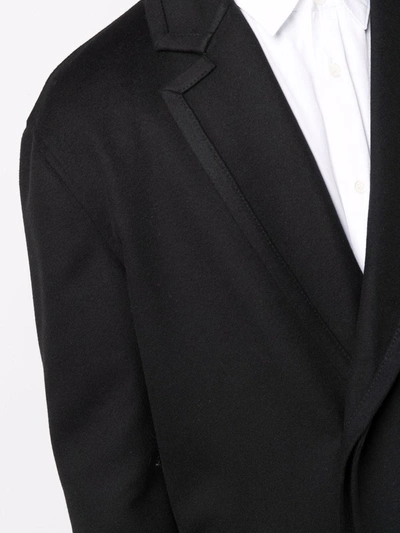 Shop Valentino Single-breasted Midi Coat In Black