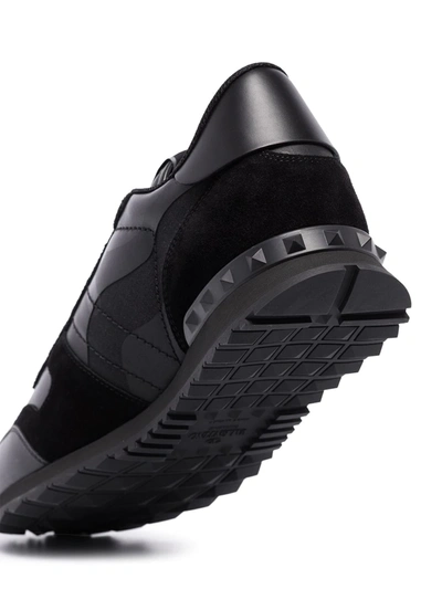 Valentino Rockstud Low-top Sneakers In Black