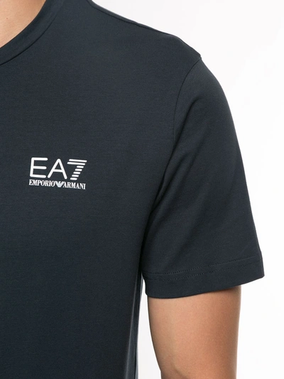 Shop Ea7 V-neck T-shirt In 蓝色