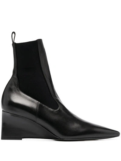 Shop Jil Sander Pointed Toe Boots In Black