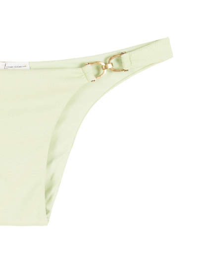 Lenny Niemeyer Detail Side Textured Bikini Bottoms In Green