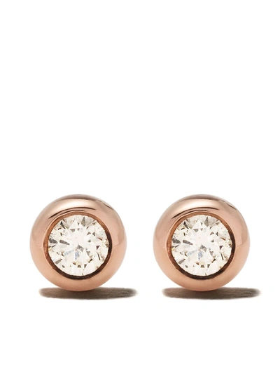 Shop Astley Clarke Icon Nova Diamond Earrings In Rose Gold