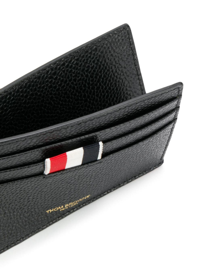 Thom Browne Rwb Edge Stain Double-sided Cardholder In Black