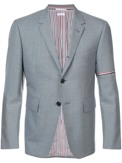 Shop Thom Browne Rwb Selvedge Armband Sport Coat In Grey