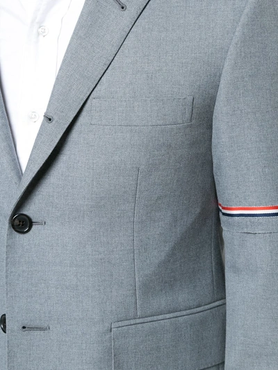 Shop Thom Browne Rwb Selvedge Armband Sport Coat In Grey