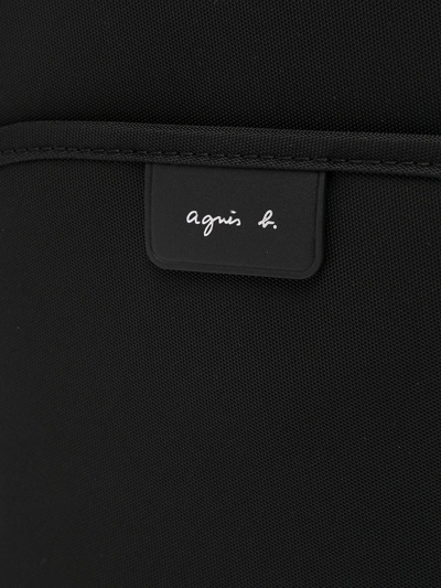 Agnès B. Logo Patch Mini Messenger Bag In 黑色