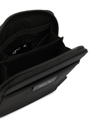 Agnès B. Logo Patch Mini Messenger Bag In 黑色