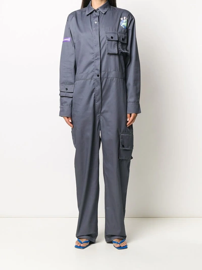 Shop Natasha Zinko Uniform Jumpsuit In Grey