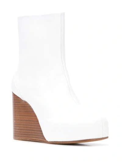 SQUARE TOE WEDGE BOOTS
