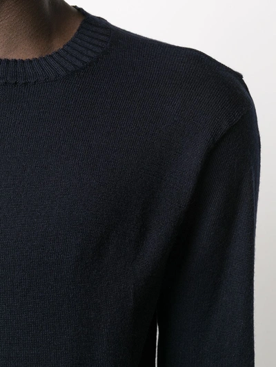 Shop Maison Flaneur Crew-neck Sweater In Blue