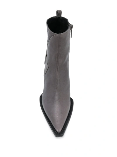 Lorena Antoniazzi Pointed Toe Ankle Boots In Grey