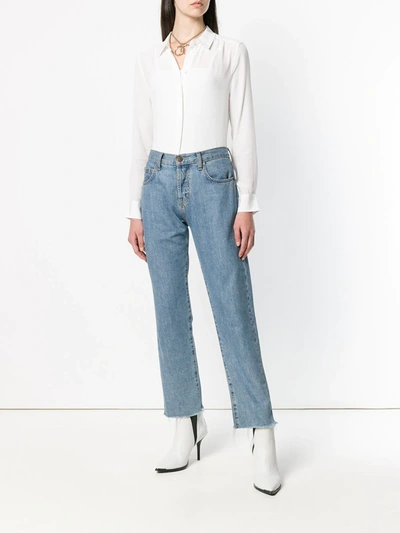 Equipment Essential White Silk Shirt In White