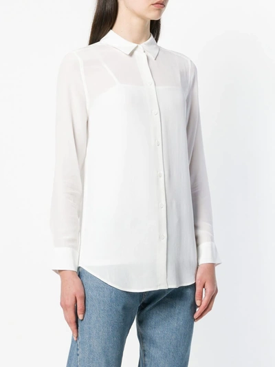 Equipment Essential White Silk Shirt In White