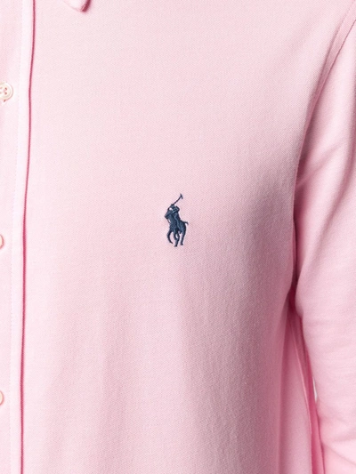 POLO RALPH LAUREN LOGO刺绣排扣衬衫 - 粉色
