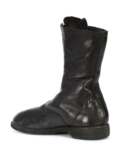 Shop Guidi Zip-detail Boots In Black