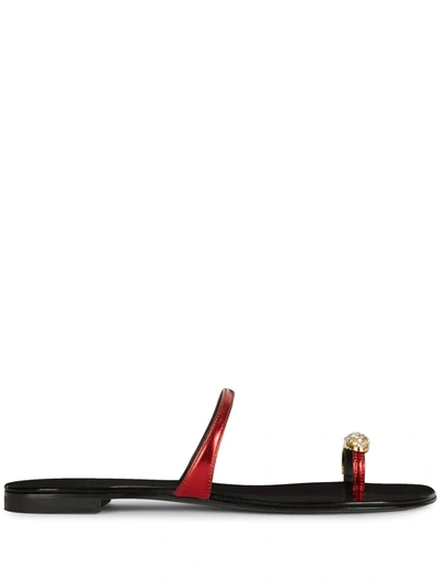 Giuseppe Zanotti Ring Toe-strap Sandals In Red