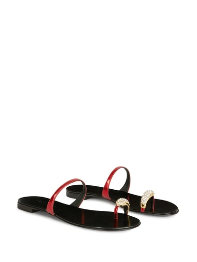 Giuseppe Zanotti Ring Toe-strap Sandals In Red