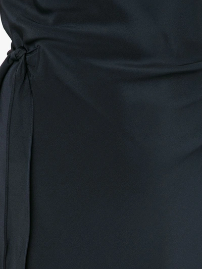 Peter Cohen Victor Wrap-style Silk Dress In Blue