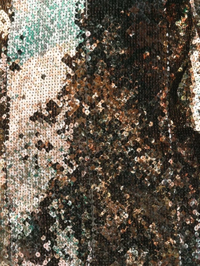 Halpern Sequinned Mini Dress In Gold