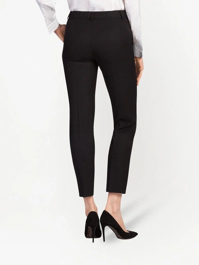 Dolce & Gabbana Stretch-wool Tailored Trousers In Black