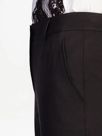 Shop Dolce & Gabbana Stretch-wool Tailored Trousers In Black