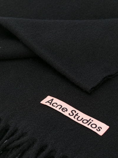 Shop Acne Studios Canada New Fringed Scarf In Black