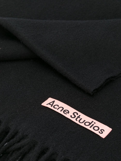 Acne Studios Canada New Fringed Scarf In Black