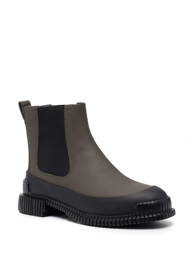 Camper Colour-block Ankle Boots In Green