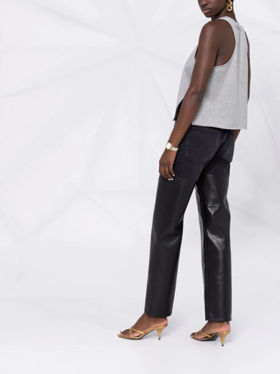 Tom Ford Silk And Cotton Racerback Top In Grau