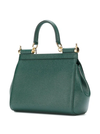 Shop Dolce & Gabbana Small Sicily Bag In Green