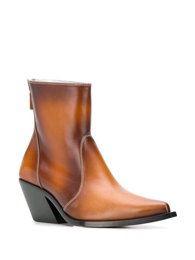 Shop Givenchy Western-style Ankle Boots In Neutrals