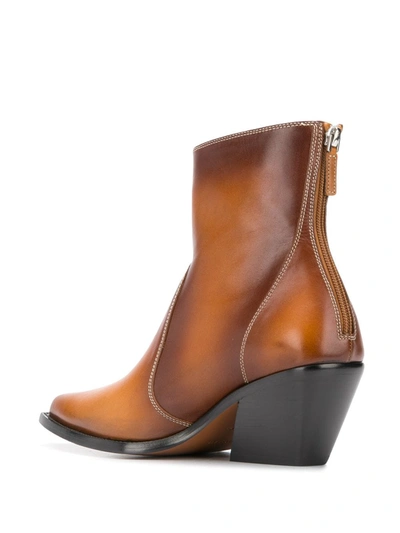 Shop Givenchy Western-style Ankle Boots In Neutrals