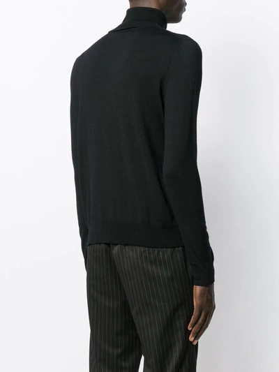 Sandro Turtleneck Wool Jumper In Black