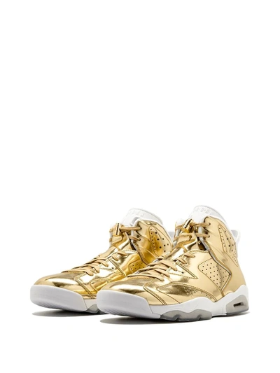 Shop Jordan Air  6 Retro P1nnacle "metallic Gold/white" Sneakers